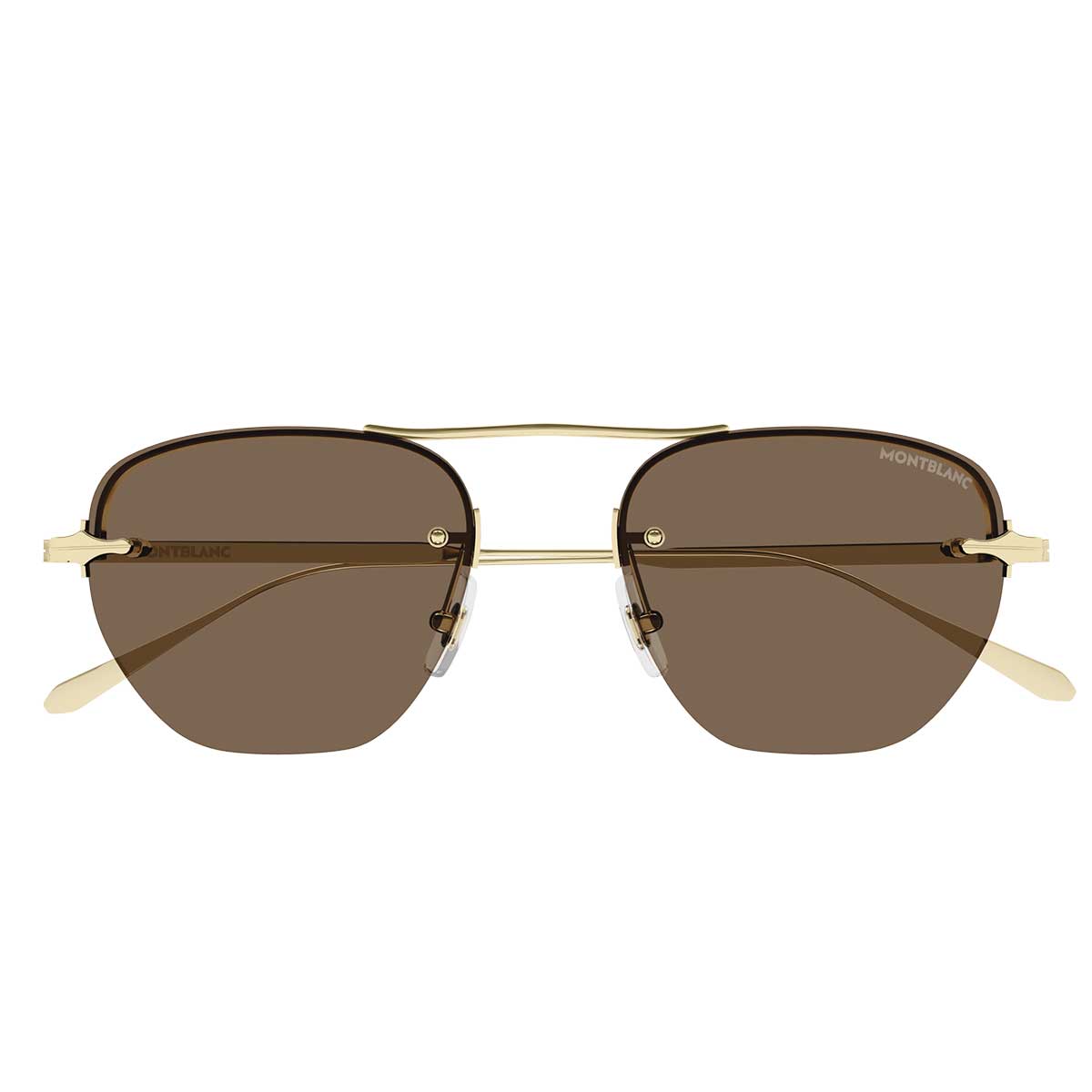 Montblanc Occhiali da Sole MB0404S 002 Oro/Marrone Uomo