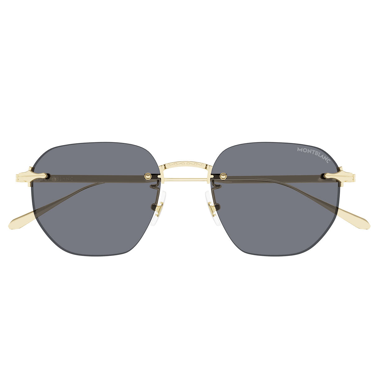Montblanc Occhiali da Sole MB0405S 001 Oro/Grigio Chiaro Uomo