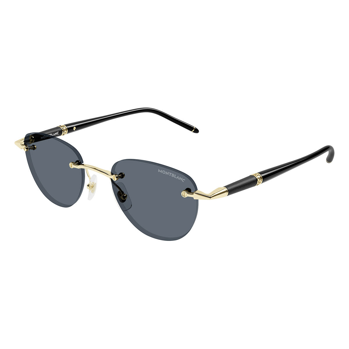 Montblanc Occhiali da Sole MB0412S 001 Oro/Grigio Uomo 2