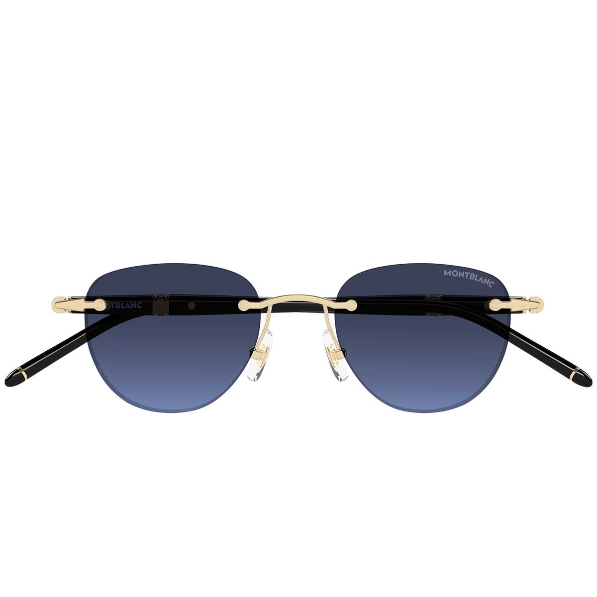 Montblanc Occhiali da Sole MB0412S 006 OroNero/Blu Uomo