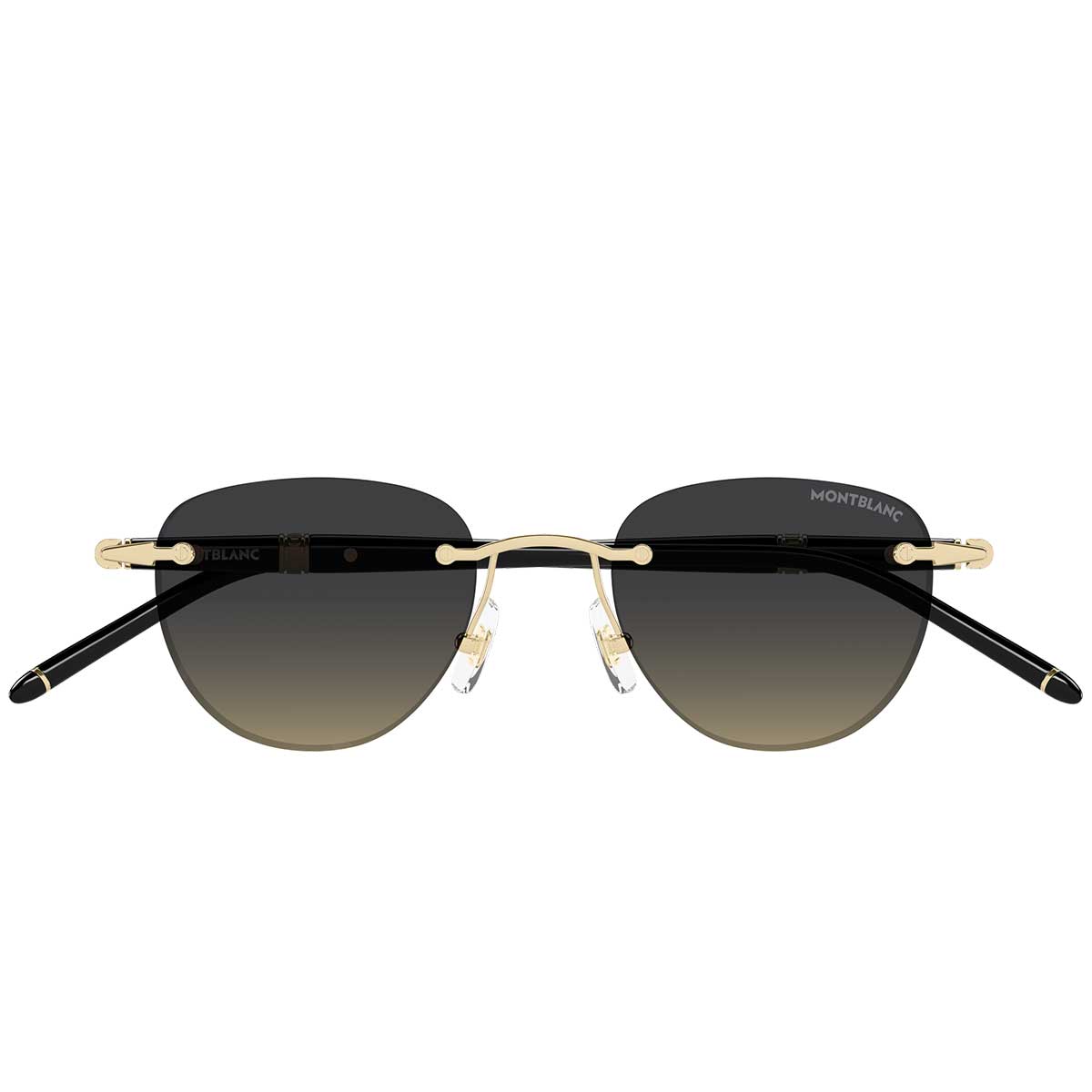 Montblanc Occhiali da Sole MB0412S 007 OroNero/Arancione Uomo