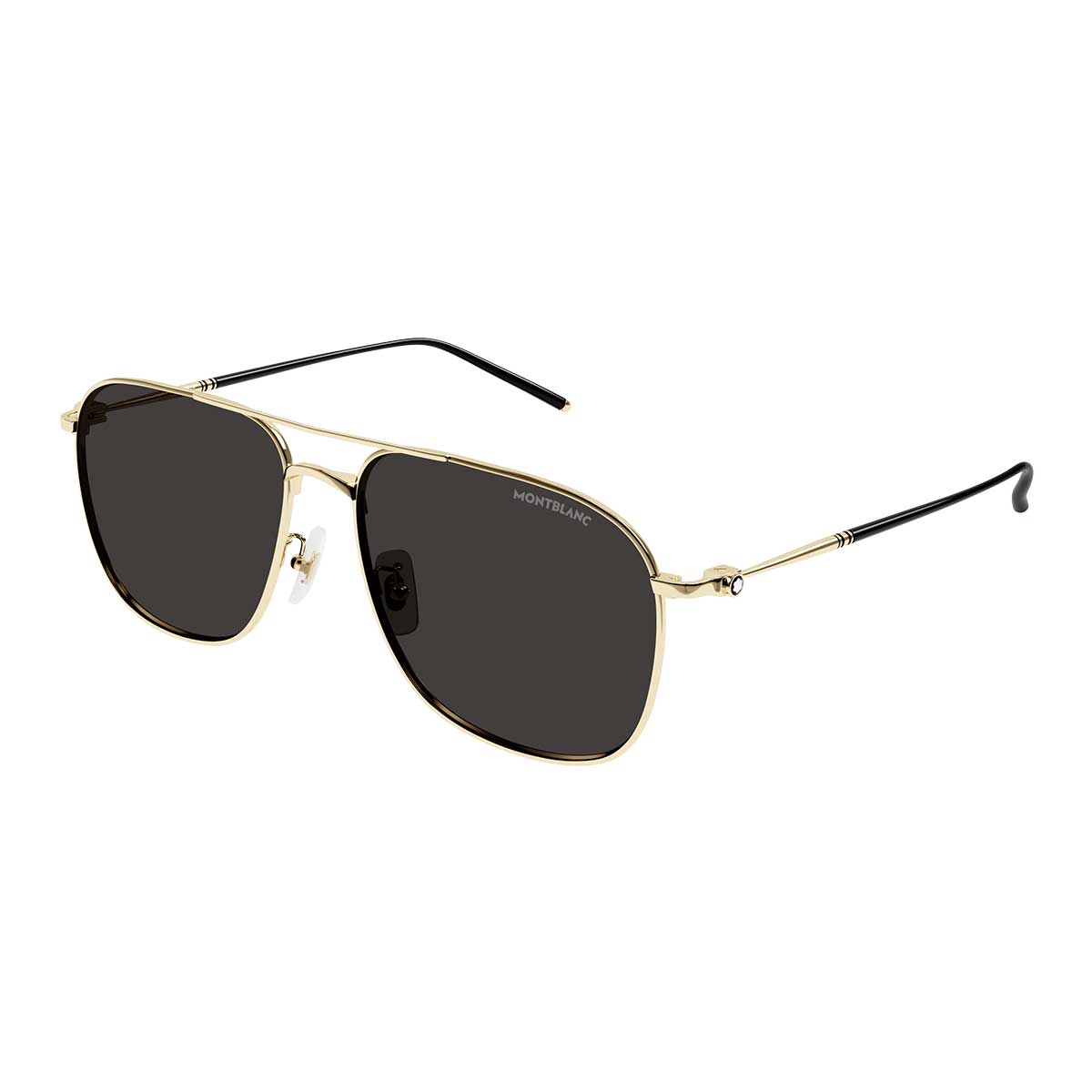Montblanc Occhiali da Sole MB0417SA 001 Oro/Grigio Uomo 2
