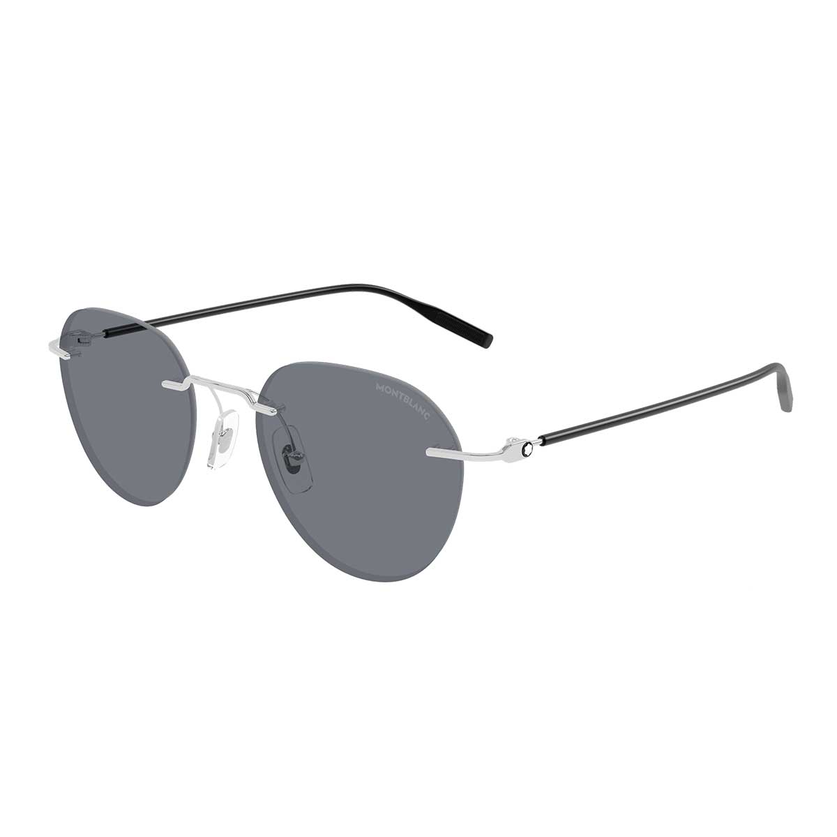 Montblanc Occhiali da Sole MB0428S 002 Argento/Grigio Uomo 2