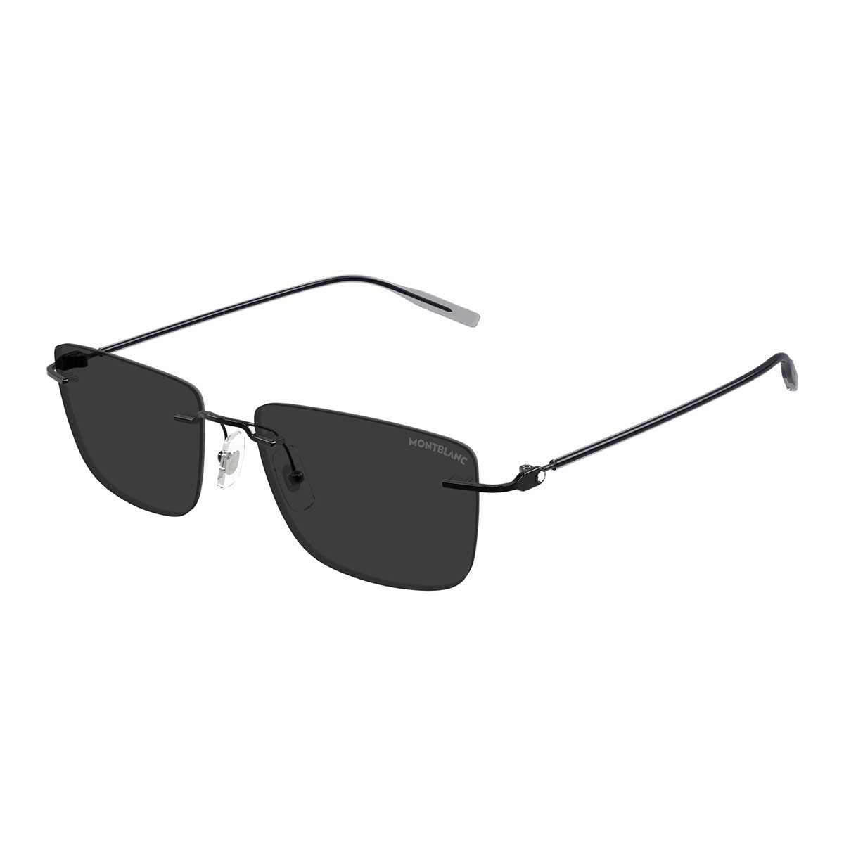 Montblanc Occhiali da Sole MB0429S 001 Nero/Grigio Uomo 2