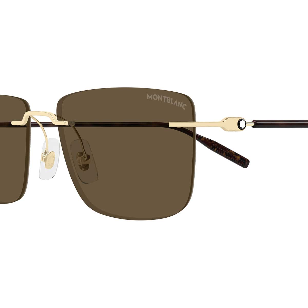 Montblanc Occhiali da Sole MB0429S 005 Oro/Marrone Uomo 3