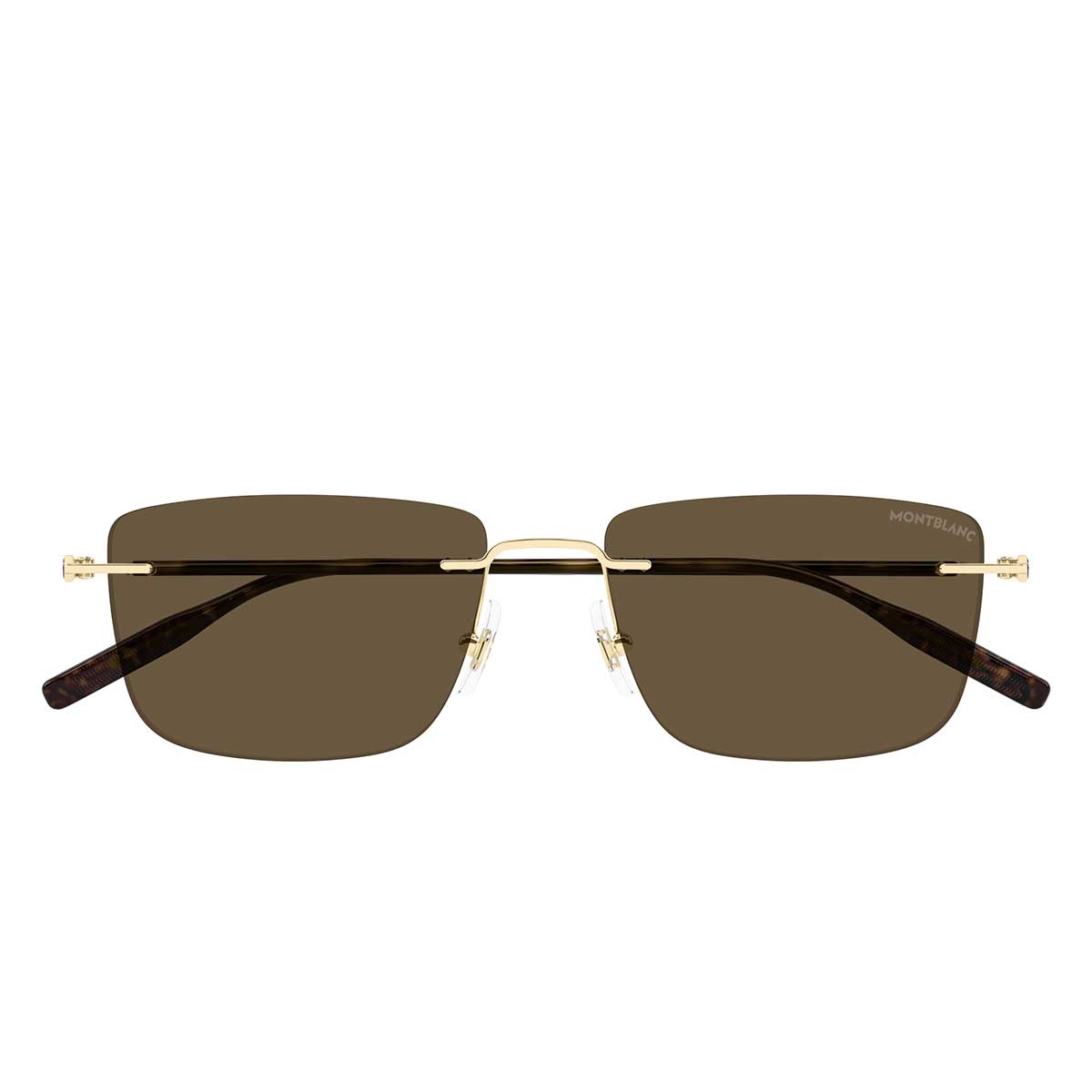 Montblanc Occhiali da Sole MB0429S 005 Oro/Marrone Uomo