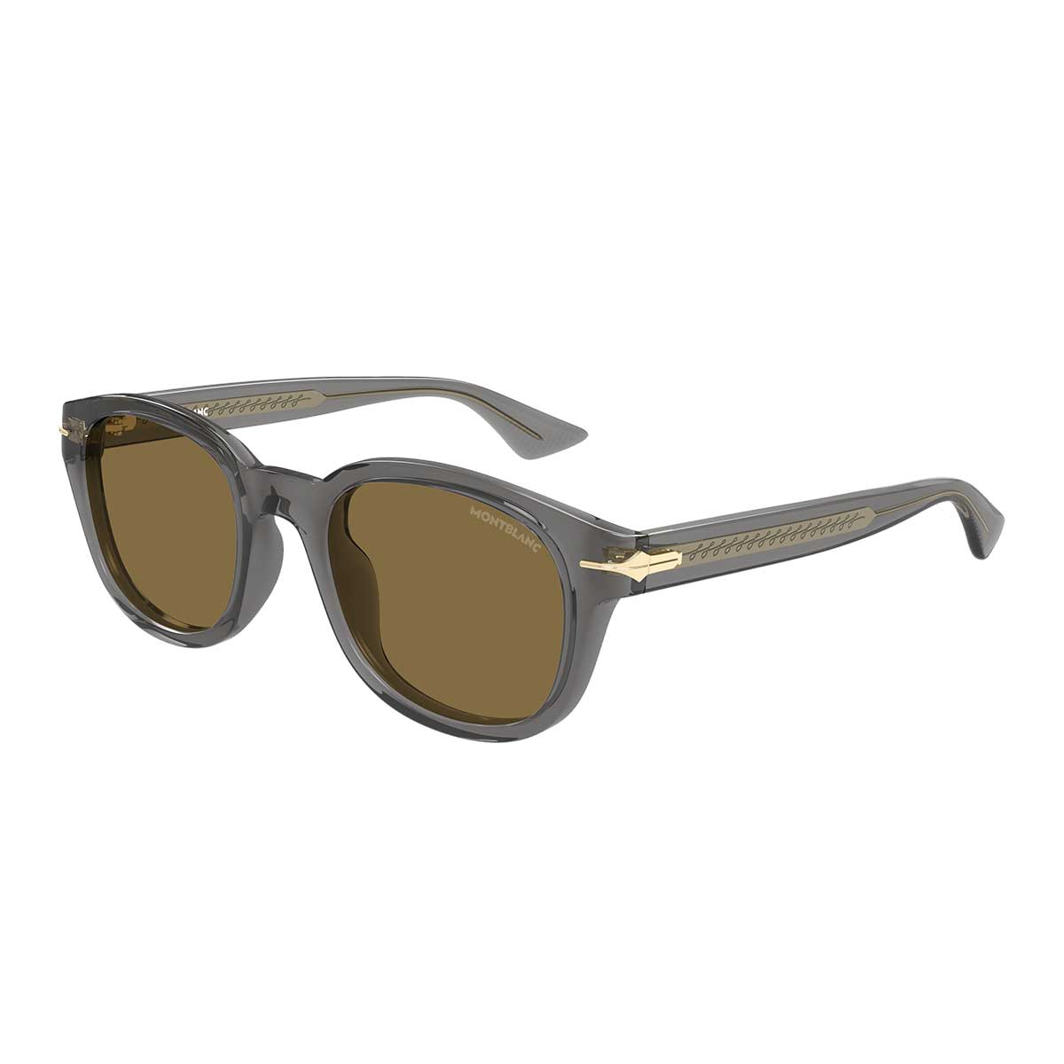 Montblanc Occhiali da Sole MB0435S 003 Grigio/Marrone Uomo 2
