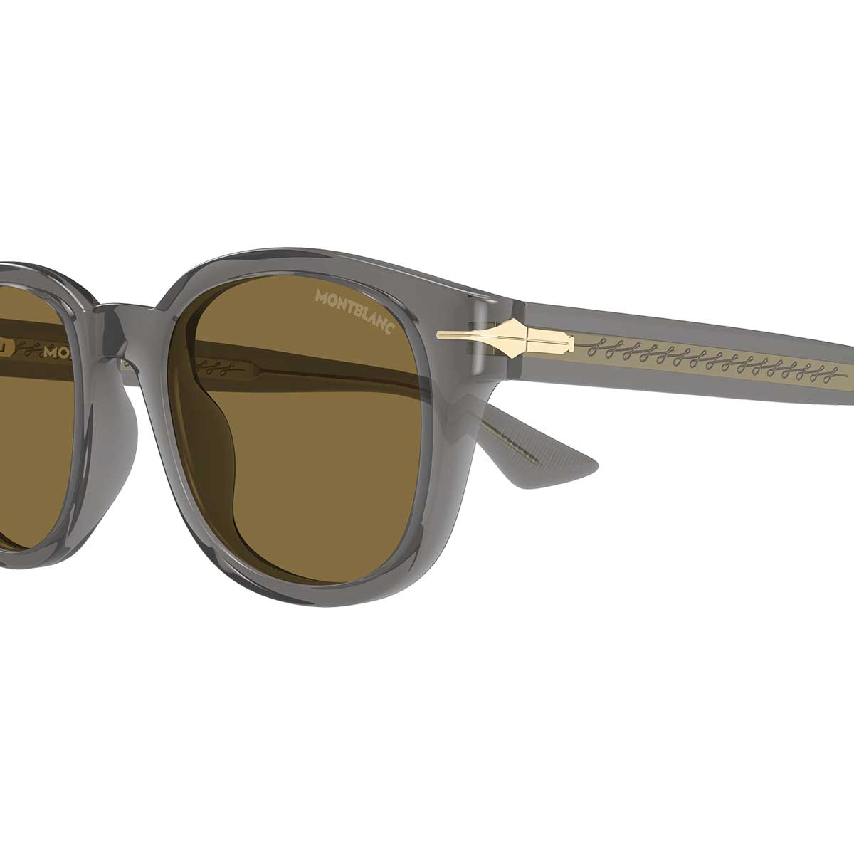 Montblanc Occhiali da Sole MB0435S 003 Grigio/Marrone Uomo 3