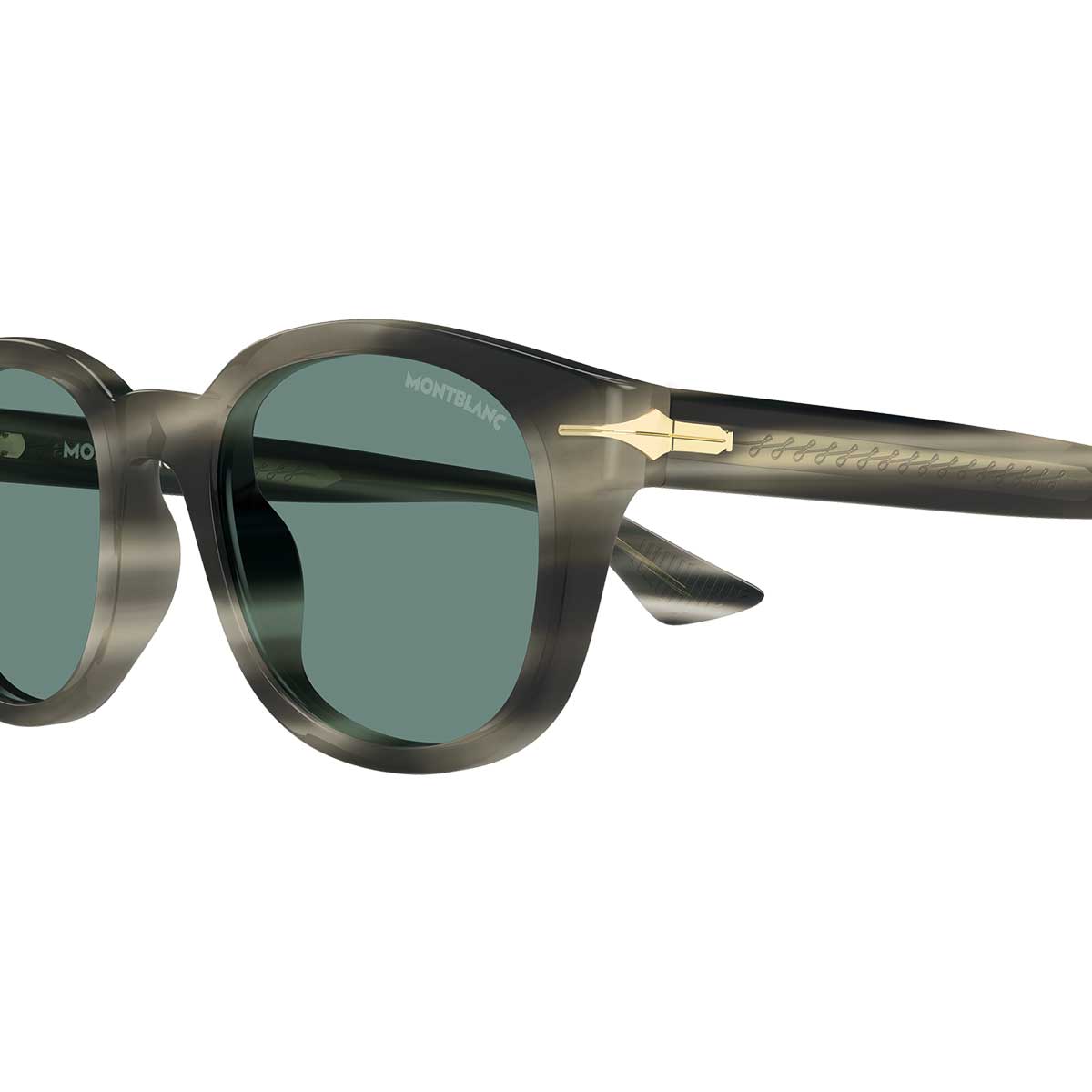 Montblanc Occhiali da Sole MB0435S 005 Marrone/Verde Uomo 3