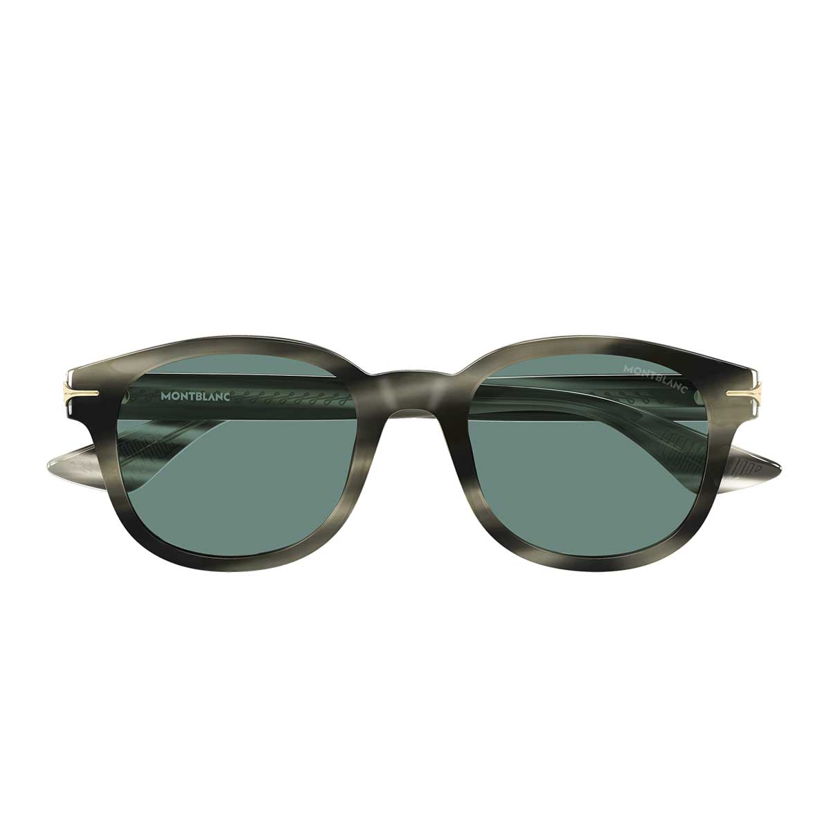 Montblanc Occhiali da Sole MB0435S 005 Marrone/Verde Uomo