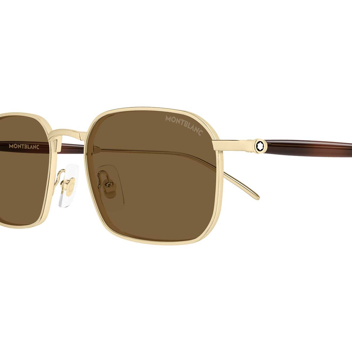 Montblanc Occhiali da Sole MB0441S 002 Oro/Marrone Uomo 3