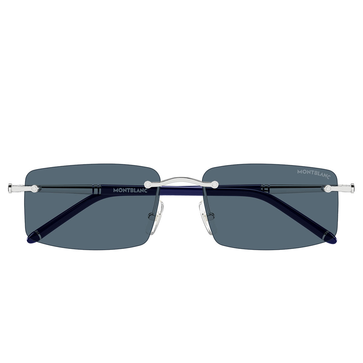 Montblanc Occhiali da Sole MB0443S 003 Argento/Grigio Uomo