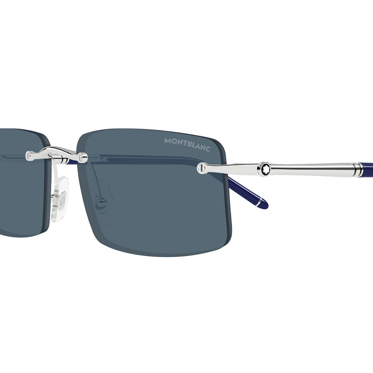 Montblanc Occhiali da Sole MB0443S 003 Argento/Grigio Uomo