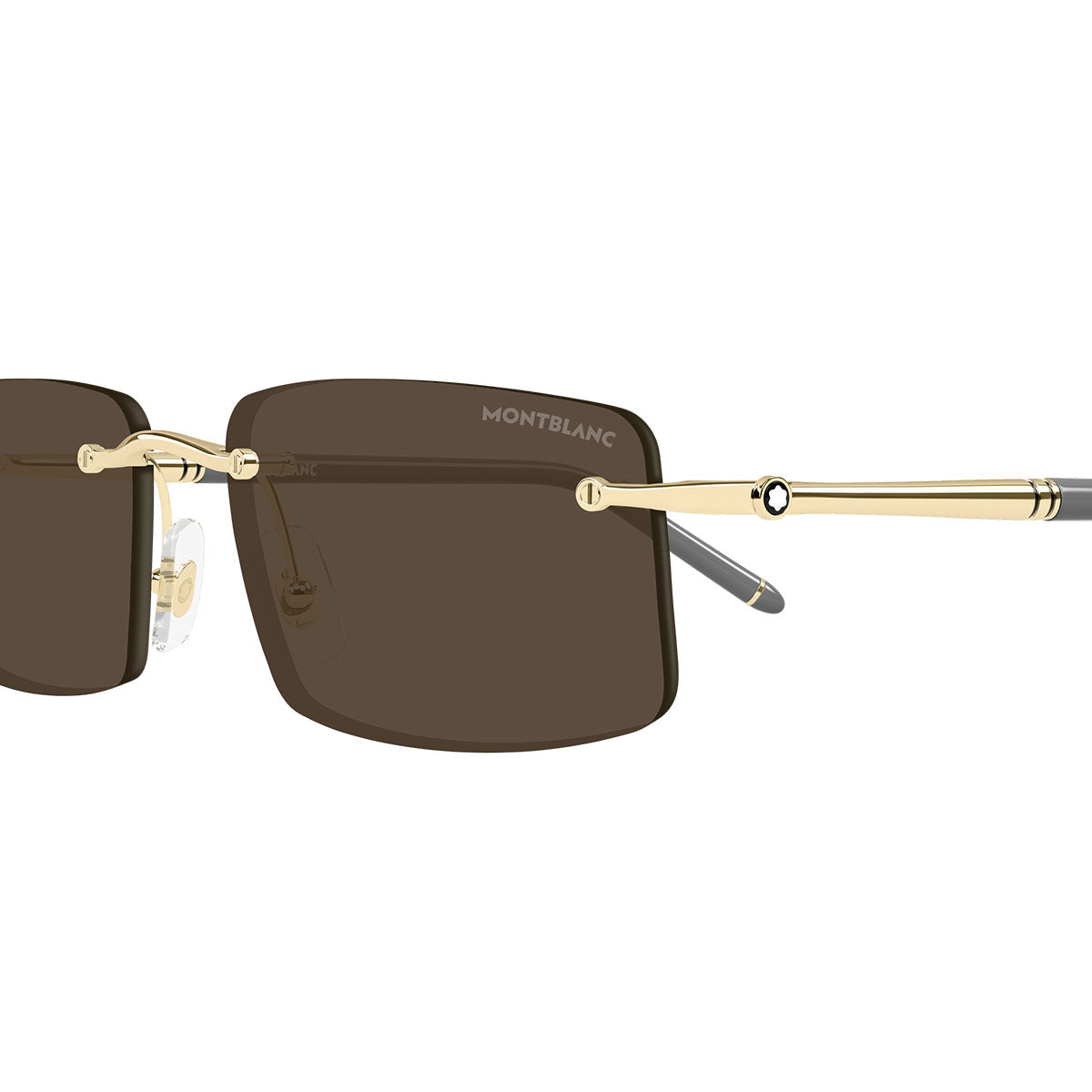 Montblanc Occhiali da Sole MB0443S 005 Oro/Marrone Uomo