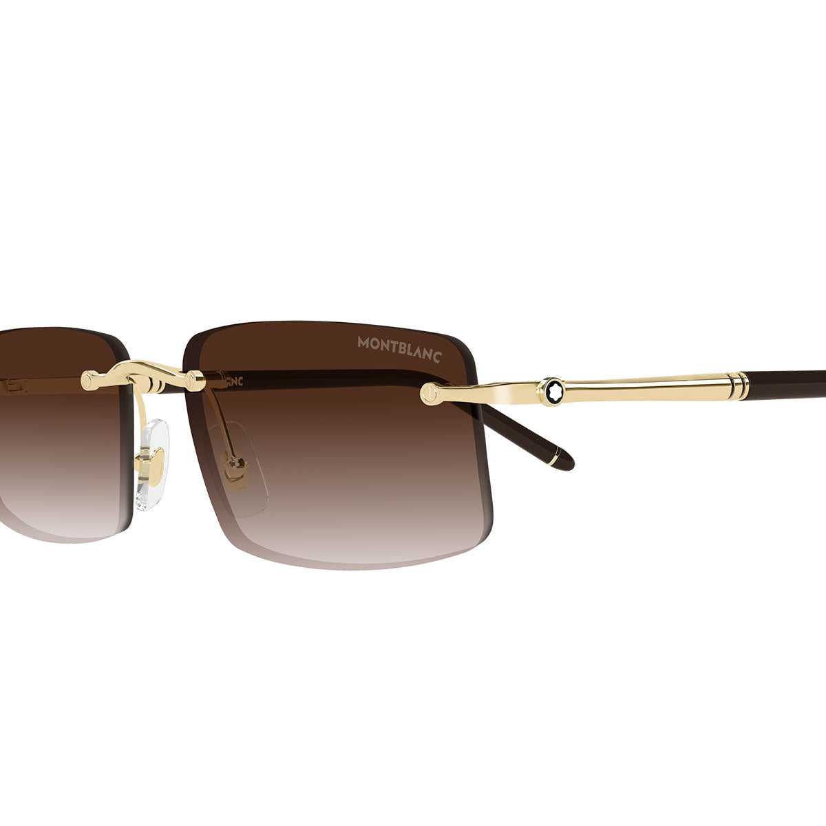 Montblanc Occhiali da Sole MB0443S 008 OroMarrone/Marrone Uomo