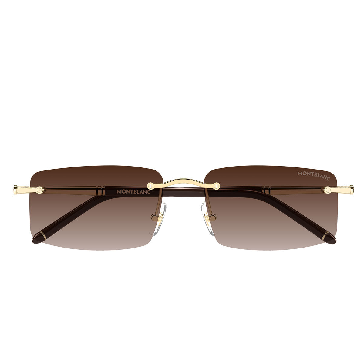 Montblanc Occhiali da Sole MB0443S 008 OroMarrone/Marrone Uomo