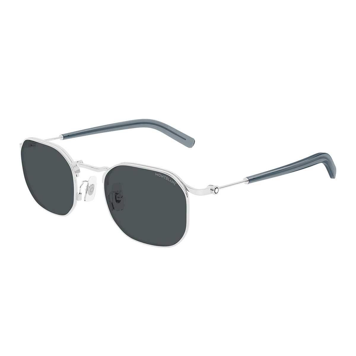 Montblanc Occhiali da Sole MB0459S 002 Argento/Grigio Uomo 2