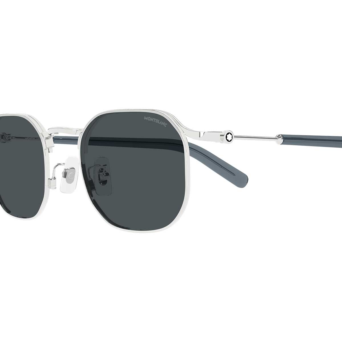 Montblanc Occhiali da Sole MB0459S 002 Argento/Grigio Uomo 3