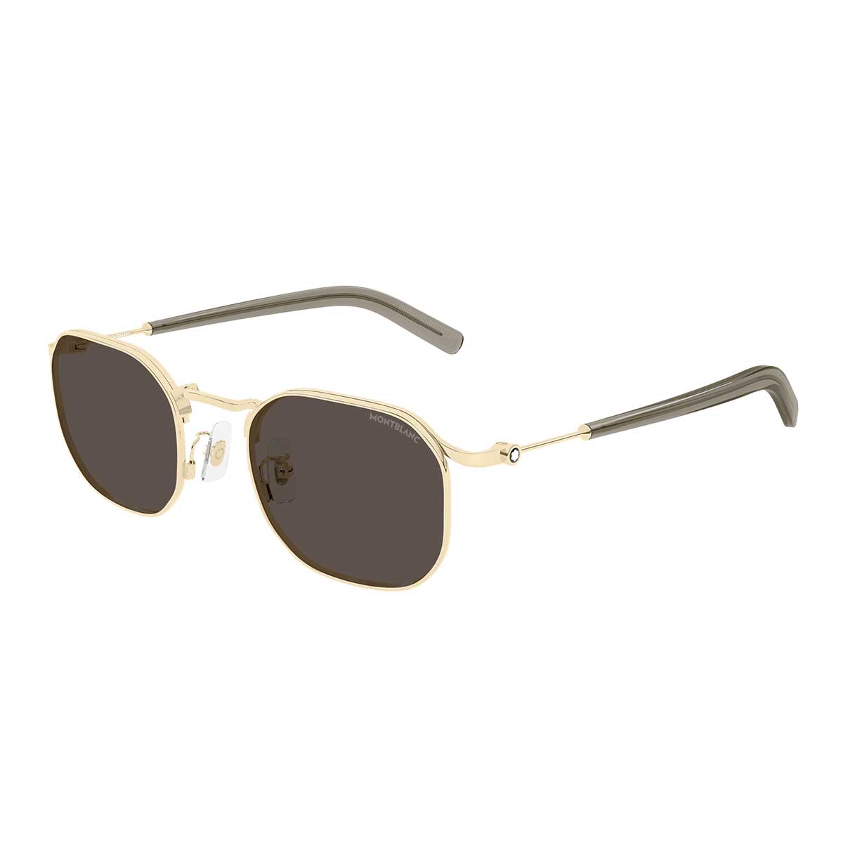 Montblanc Occhiali da Sole MB0459S 003 Oro/Marrone Uomo 2