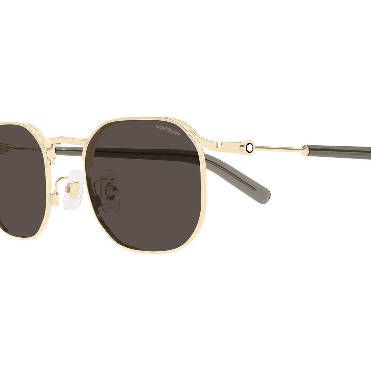 Montblanc Occhiali da Sole MB0459S 003 Oro/Marrone Uomo 3