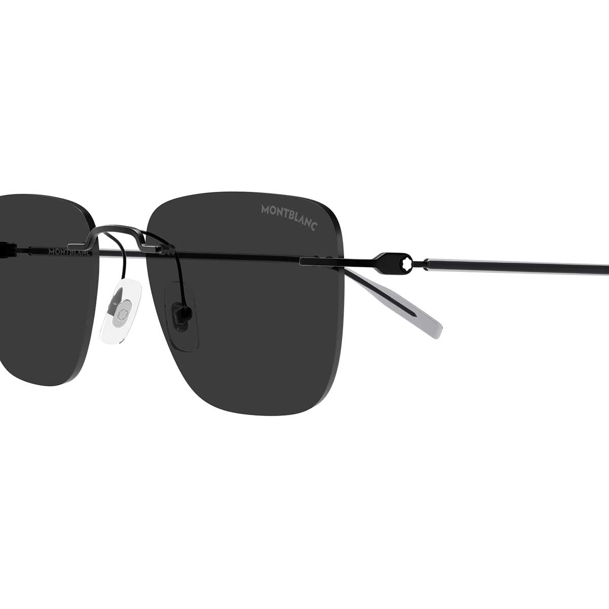 Montblanc Occhiali da Sole MB0470S 001 Nero/Grigio Uomo 3