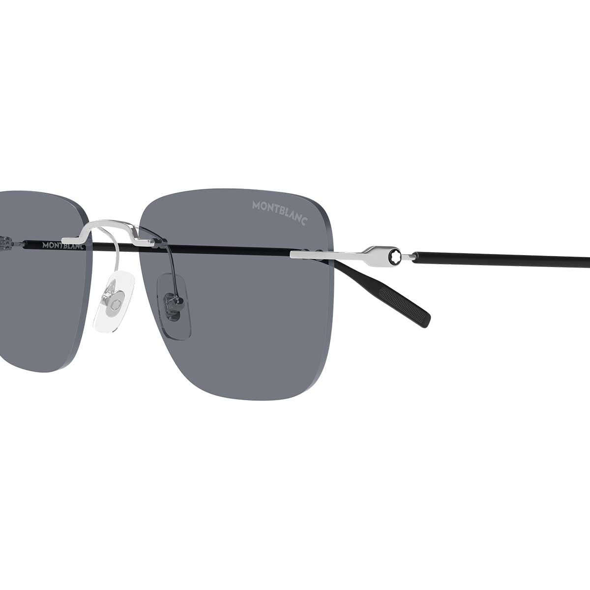 Montblanc Occhiali da Sole MB0470S 002 Argento/Grigio Uomo 3