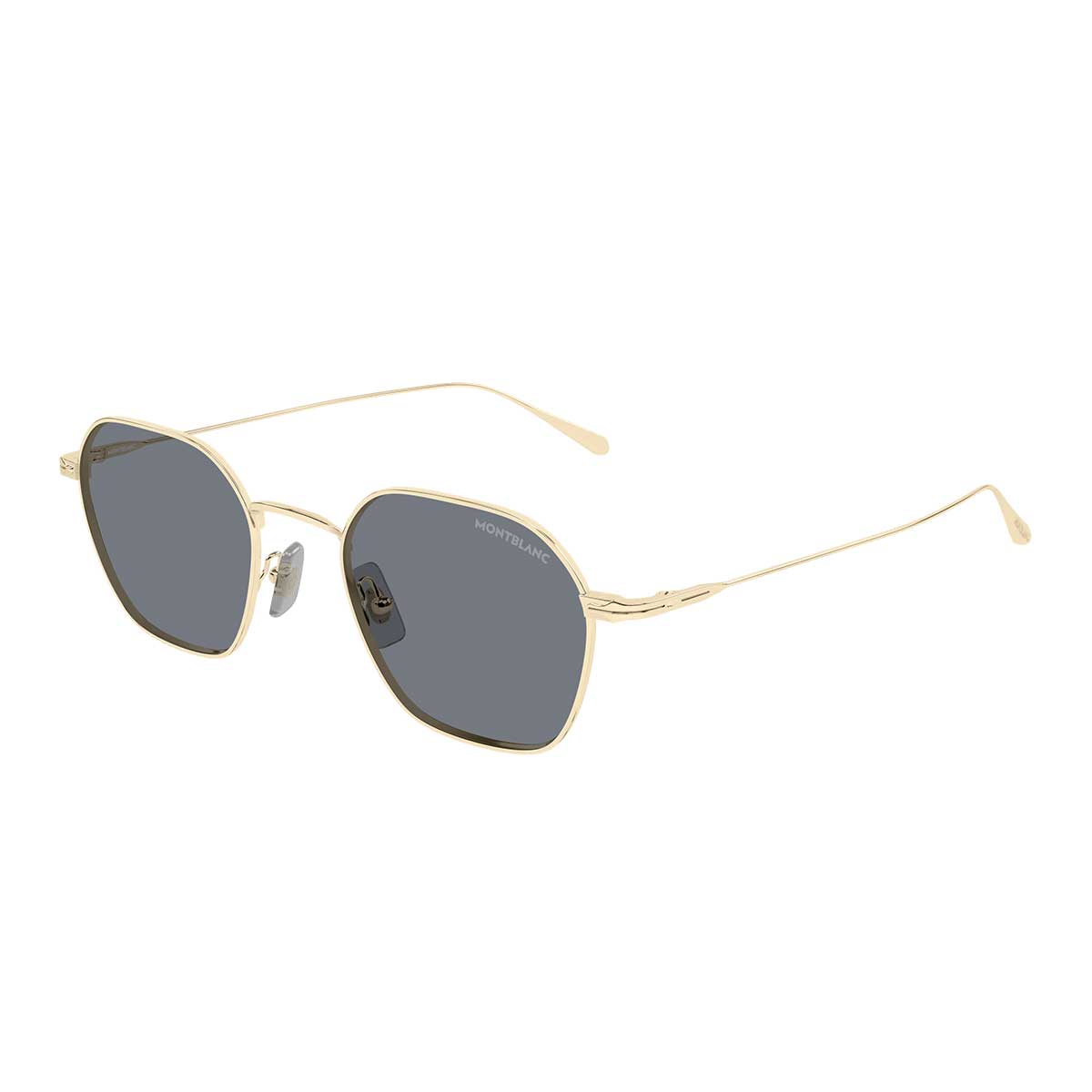 Montblanc Occhiali da Sole MB0472S 001 Oro/Grigio Uomo 2