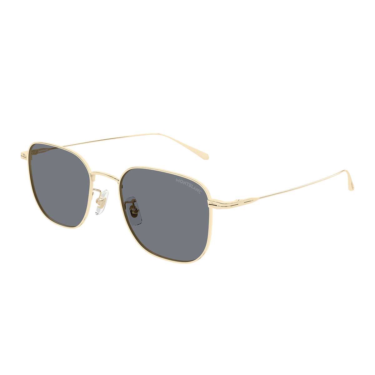 Montblanc Occhiali da Sole MB0477SA 001 Oro/Grigio Uomo 2