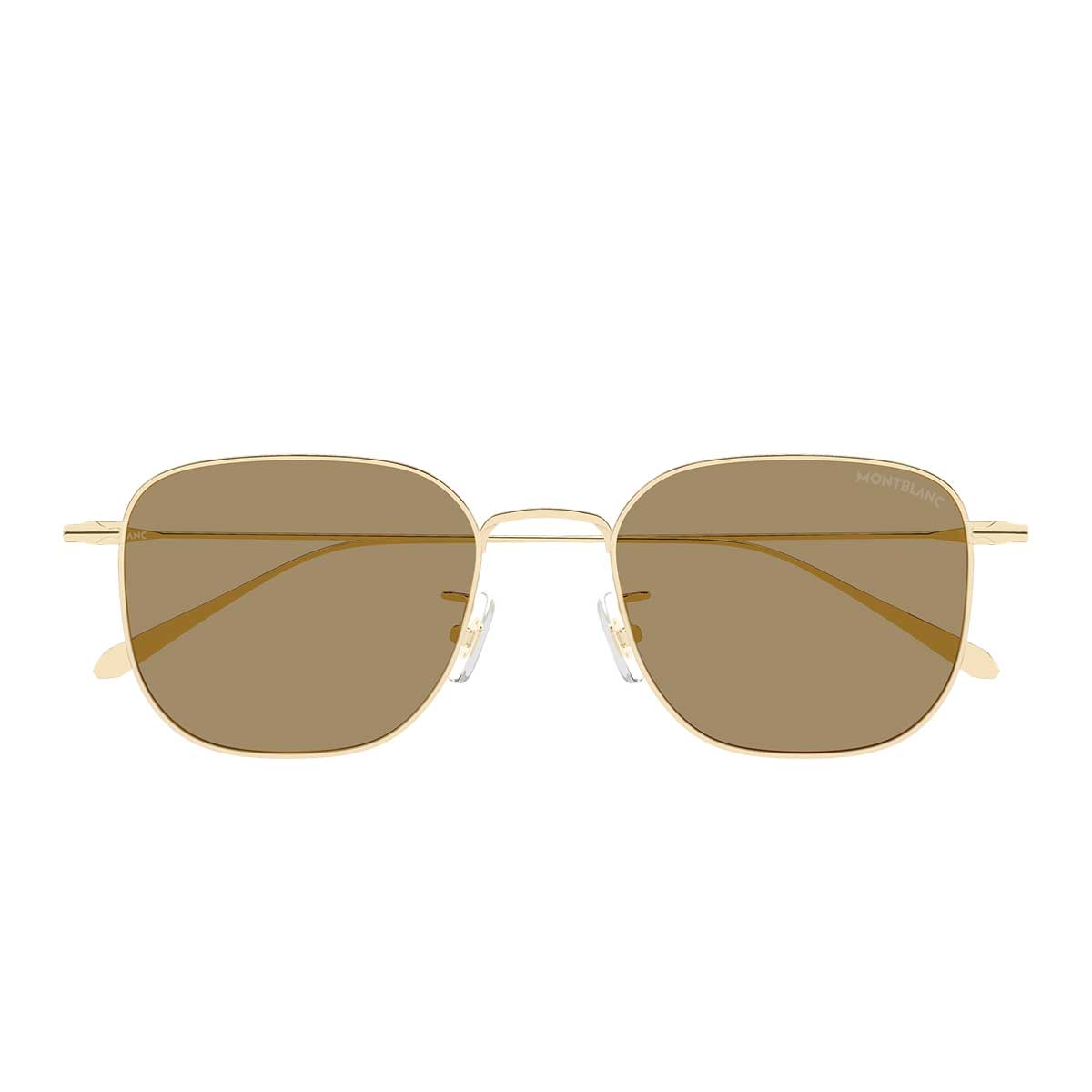 Montblanc Occhiali da Sole MB0477SA 002 Oro/Marrone Uomo