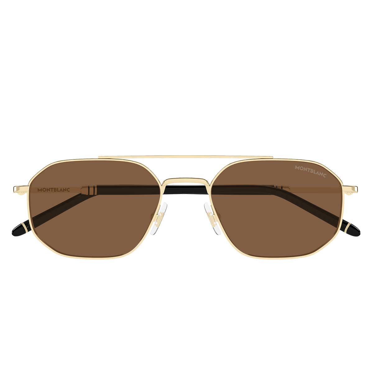 Montblanc Occhiali da Sole MB0481S 002 OroNero/Marrone Uomo