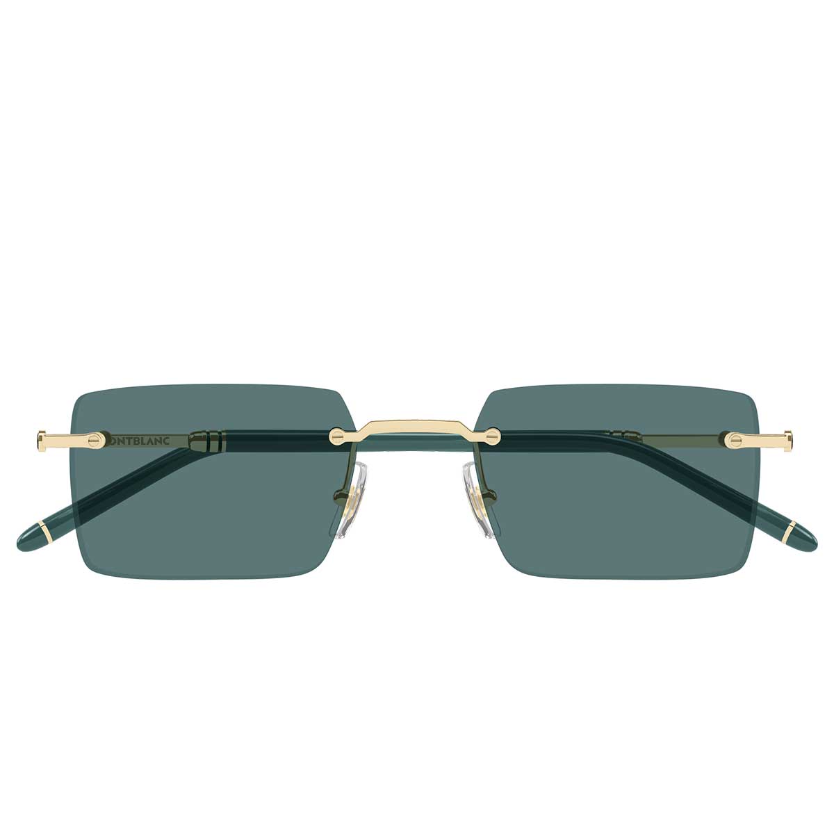 Montblanc Occhiali da Sole MB0482S 004 OroVerde/Verde Uomo