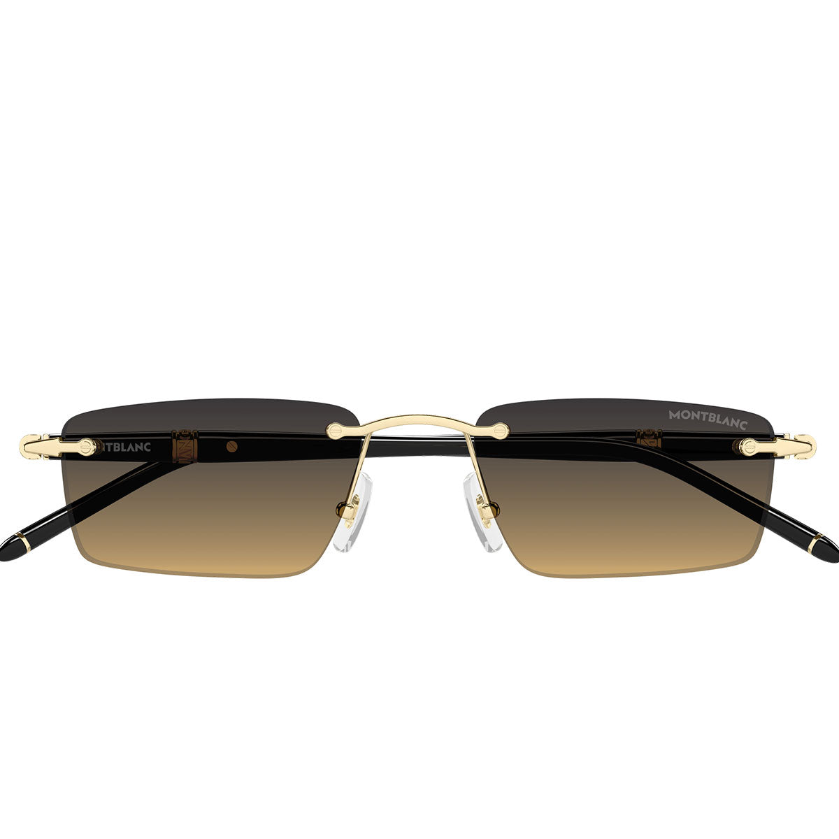 Montblanc Occhiali da Sole MB0484S 002 Oro Nero/Marrone Uomo