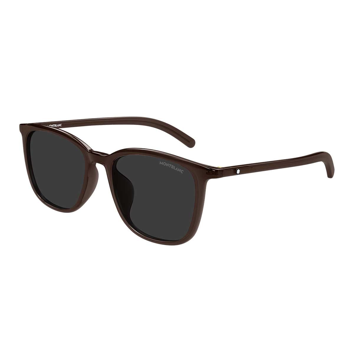 Montblanc Occhiali da Sole MB0487SA 002 Marrone/Grigio Uomo