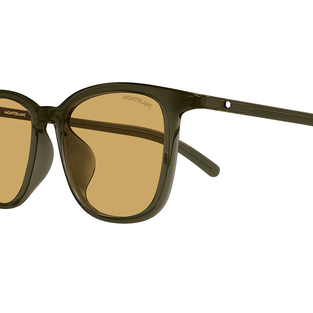 Montblanc Occhiali da Sole MB0487SA 004 Verde/Marrone Uomo 3