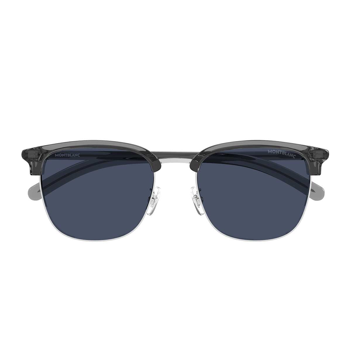 Montblanc Occhiali da Sole MB0488SA 003 ArgentoGrigio/Blu Uomo