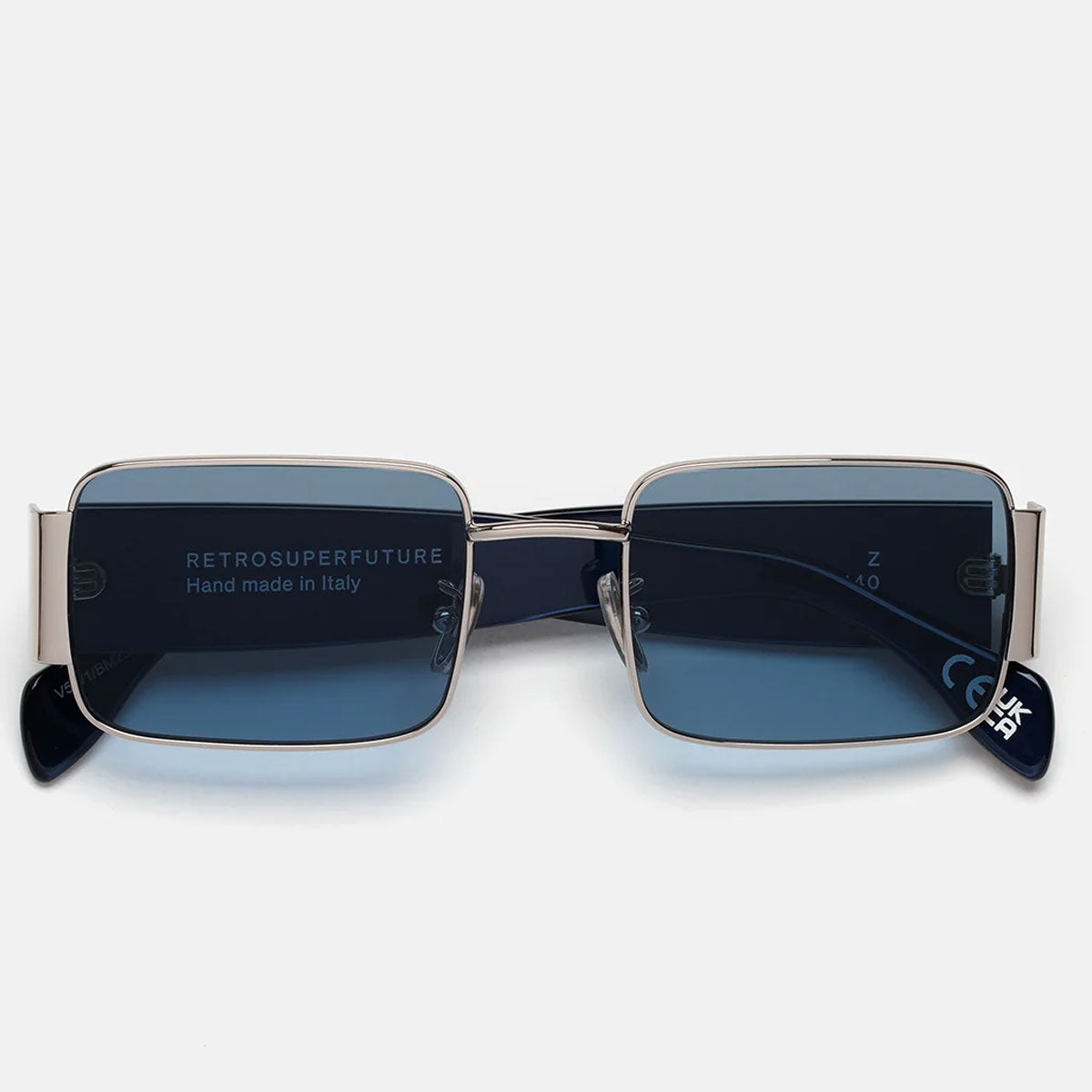 RetroSuperFuture Occhiali da Sole I0HZ V5H Z Metallic Blue Argento Nero/Blu Unisex