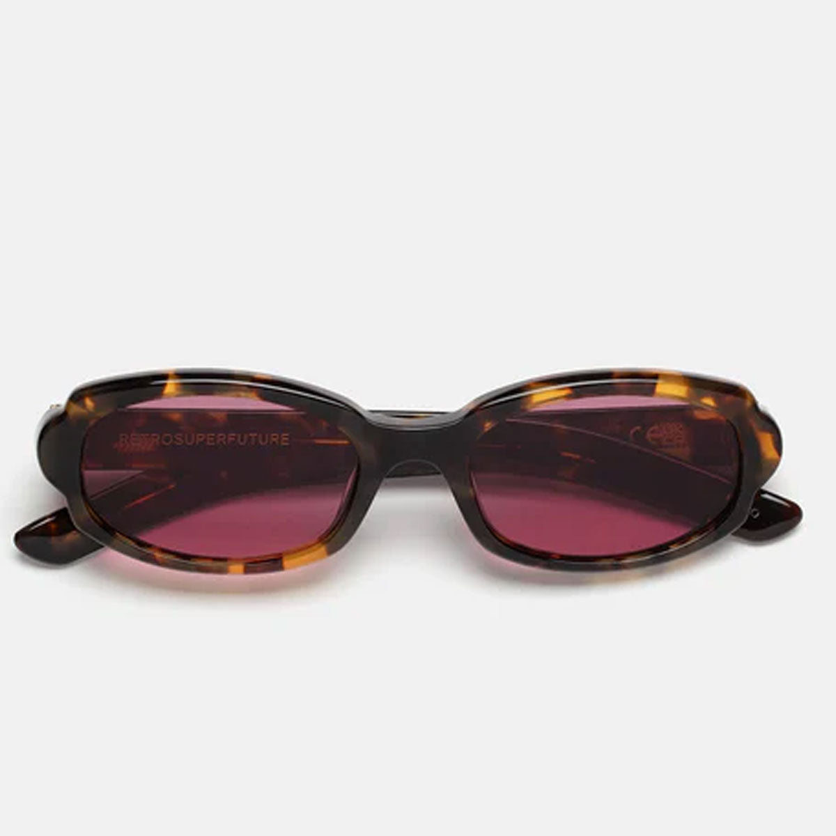 RetroSuperFuture Occhiali da Sole IEHB L33 Esatto Burnt Havana Marrone/Viola Unisex