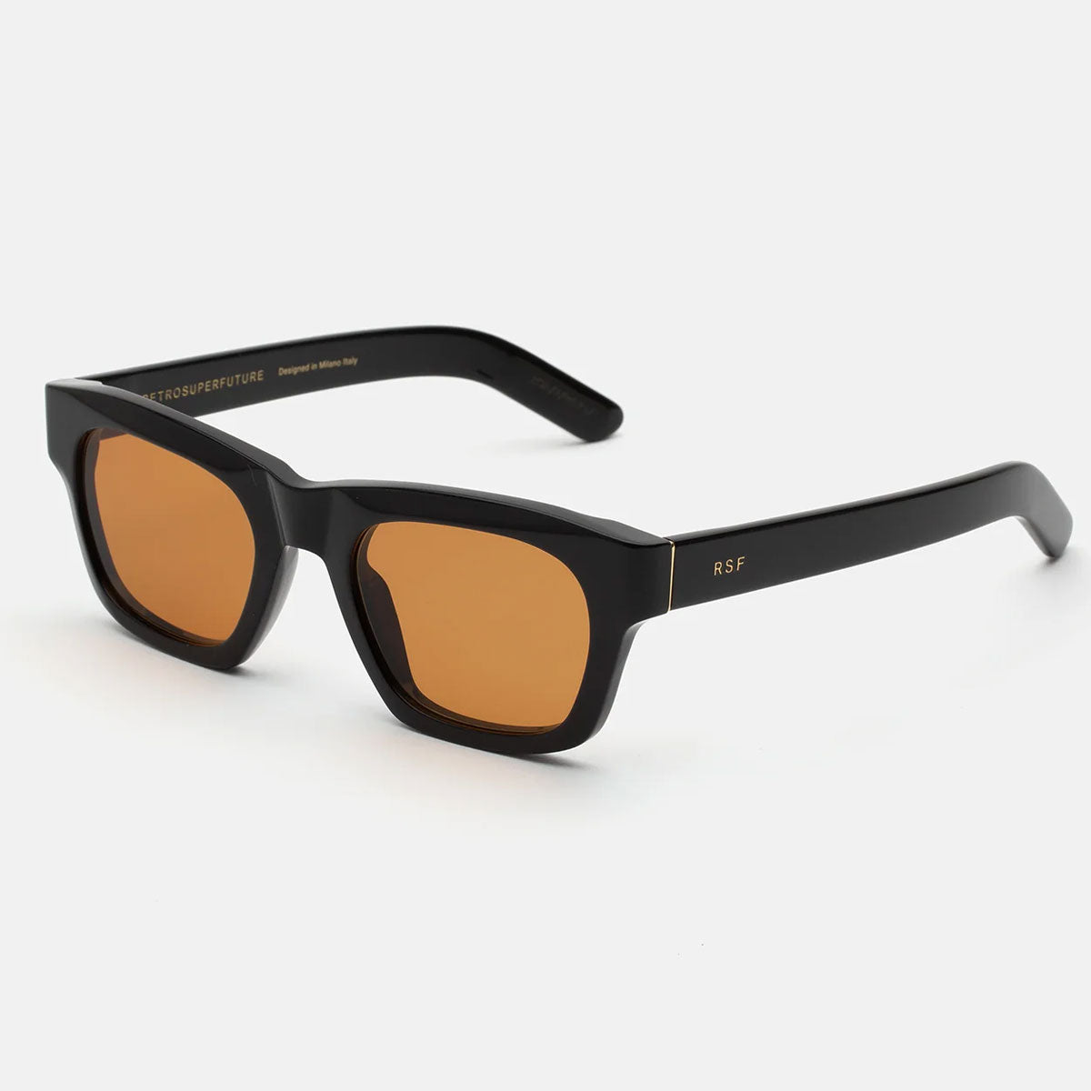 RetroSuperFuture Occhiali da Sole ISIE ZOR Sintesi Refined Nero/Arancione Unisex