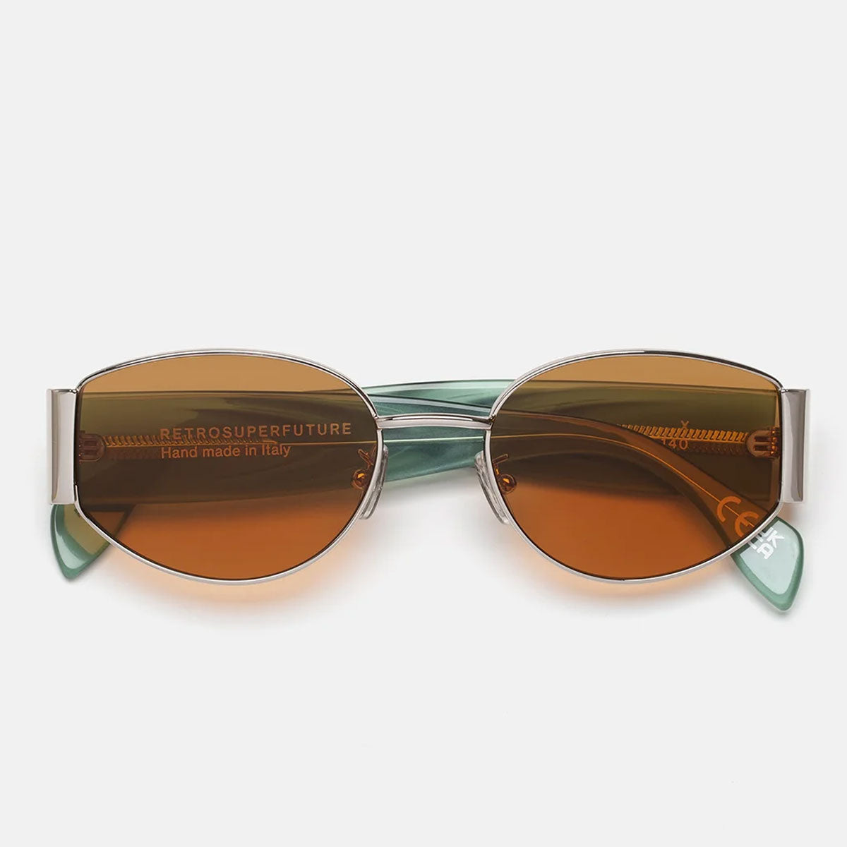 RetroSuperFuture Occhiali da Sole PT5 X Sage Argento Verde/Marrone Unisex