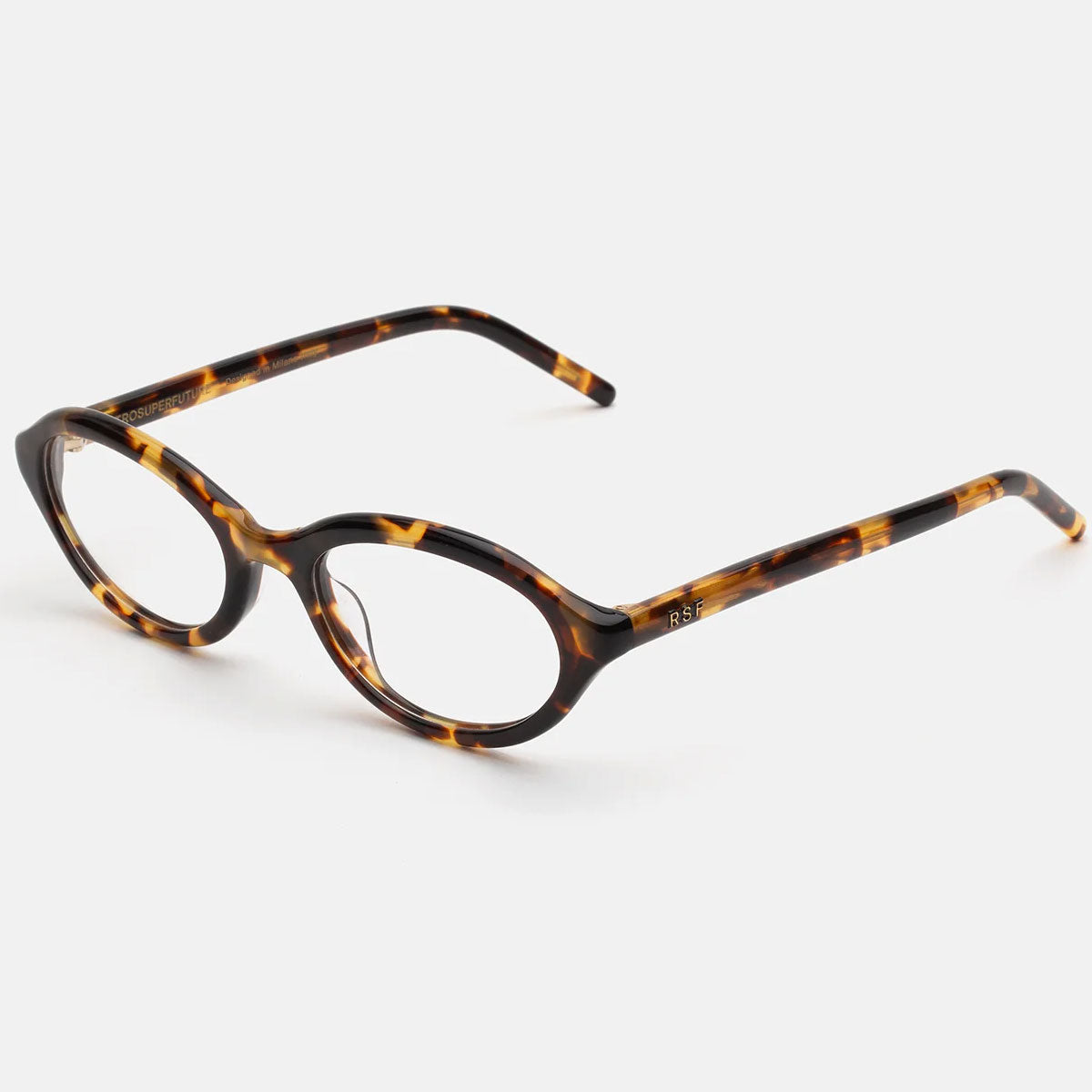 RetroSuperFuture Occhiali da Vista YZA Numero 145 Burnt Marrone/Trasparente Unisex