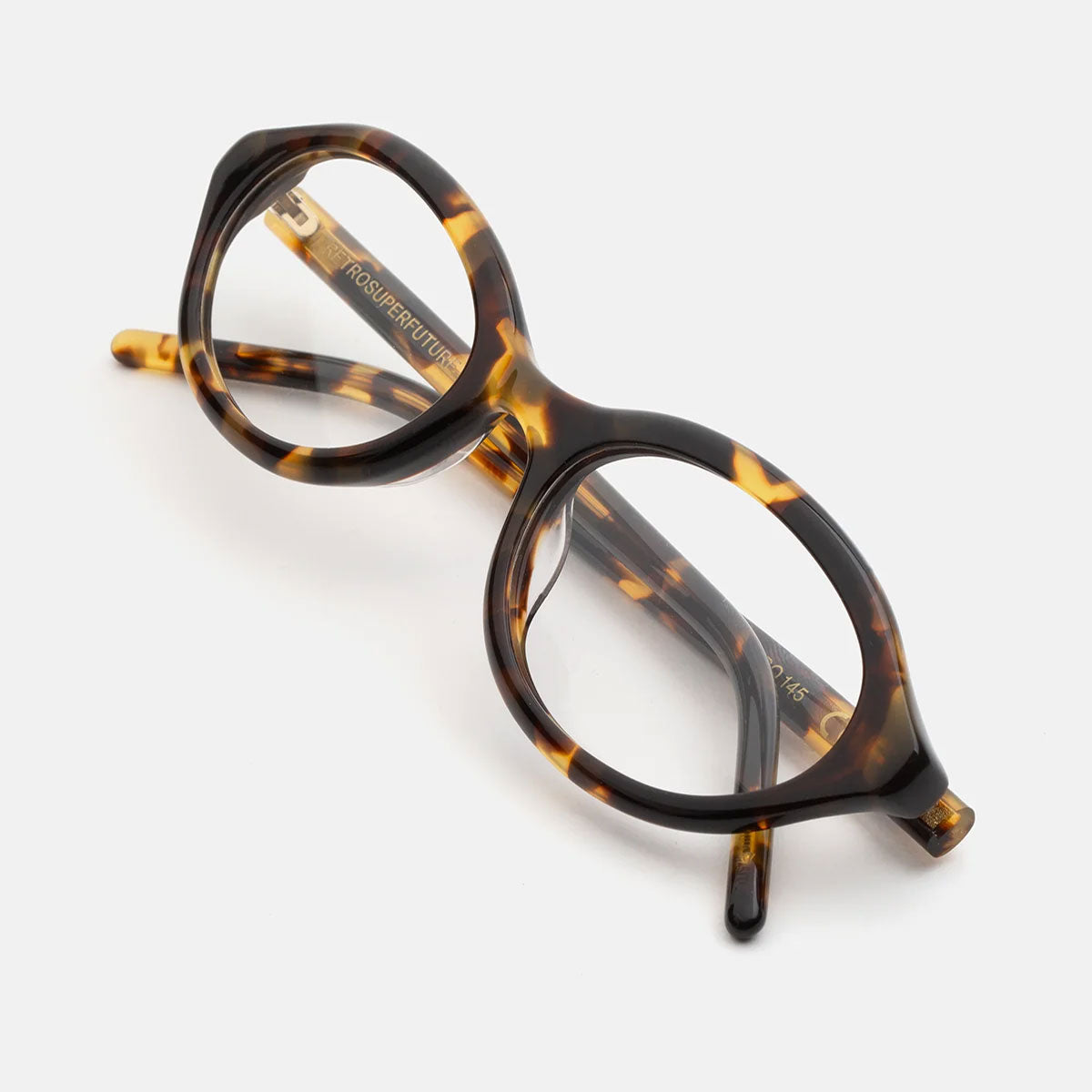 RetroSuperFuture Occhiali da Vista YZA Numero 145 Burnt Marrone/Trasparente Unisex