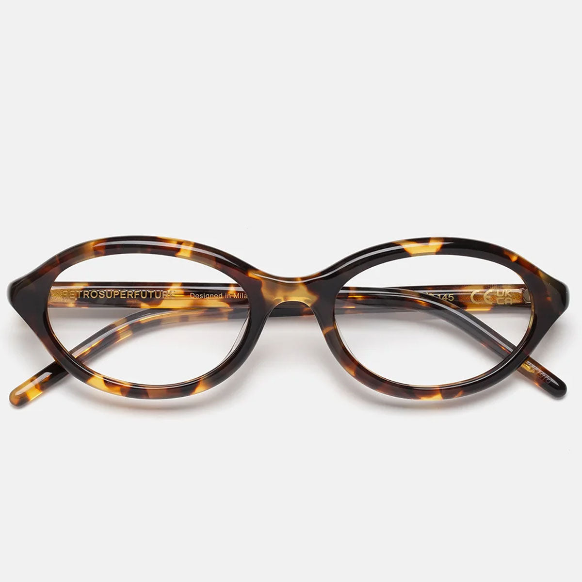 RetroSuperFuture Occhiali da Vista YZA Numero 145 Burnt Marrone/Trasparente Unisex