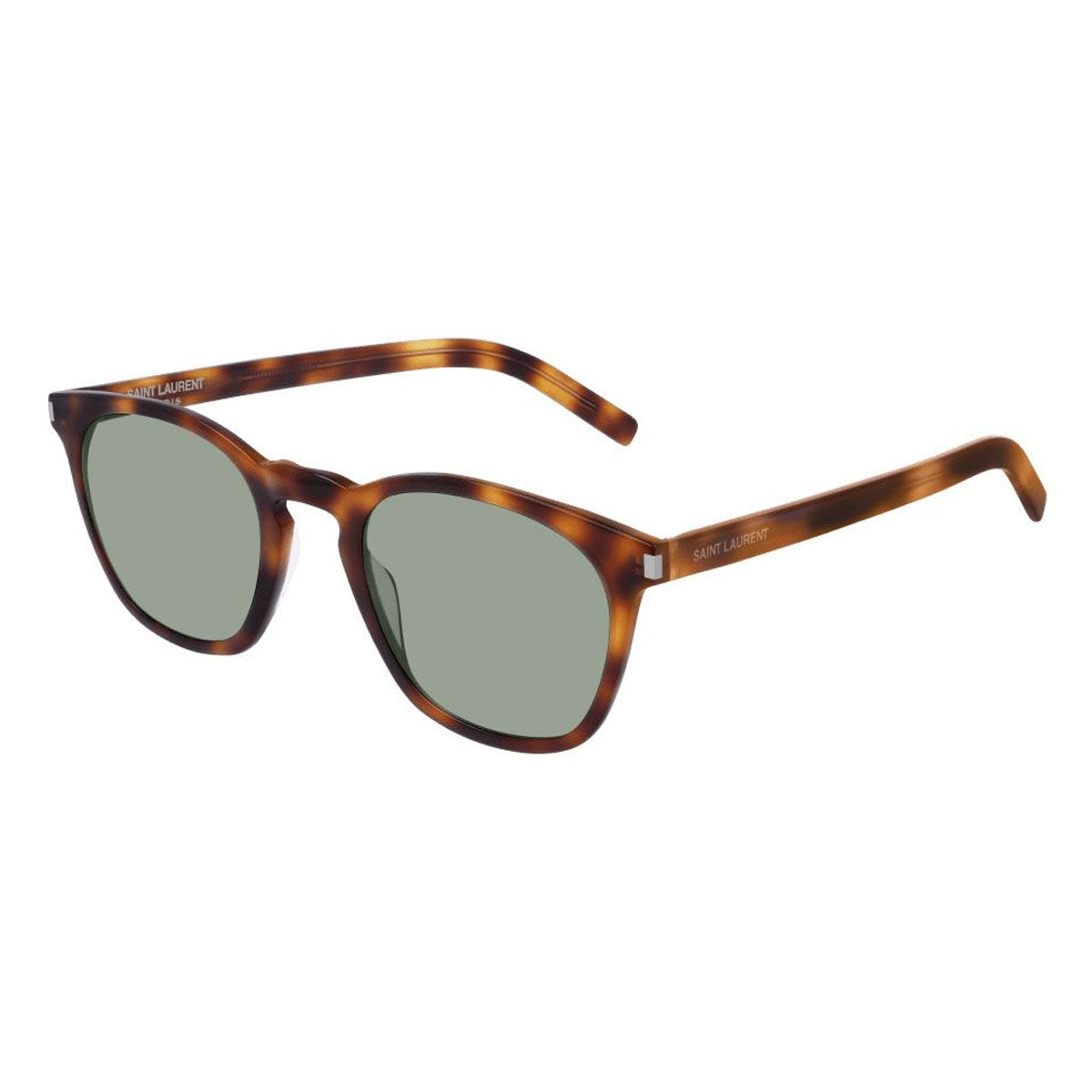 Saint Laurent Occhiali da Sole SL 28 SLIM 002 Marrone/Verde Unisex