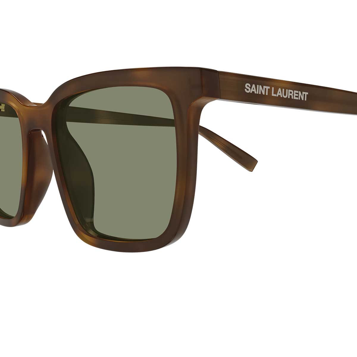 Saint Laurent Occhiali da Sole SL 500 009 Marrone/Verde Uomo