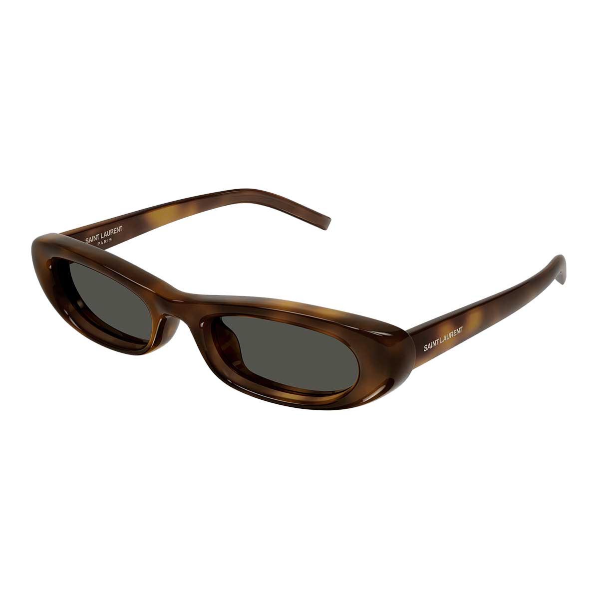 Saint Laurent Occhiali da Sole SL 557 SHADE PLUMP 002 Marrone/Grigio Donna 2