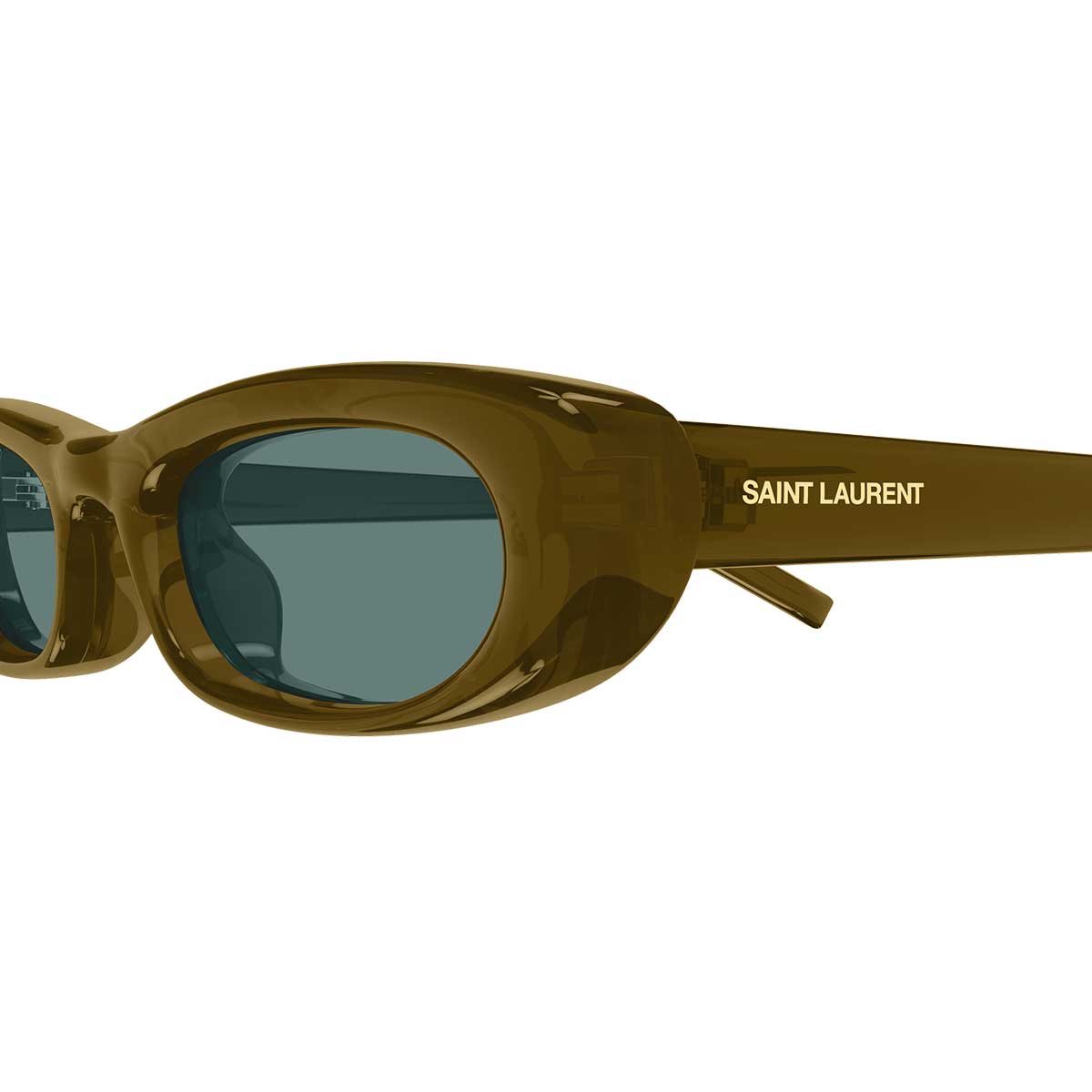 Saint Laurent Occhiali da Sole SL 557 SHADE PLUMP 003 Marrone/Verde Donna 3