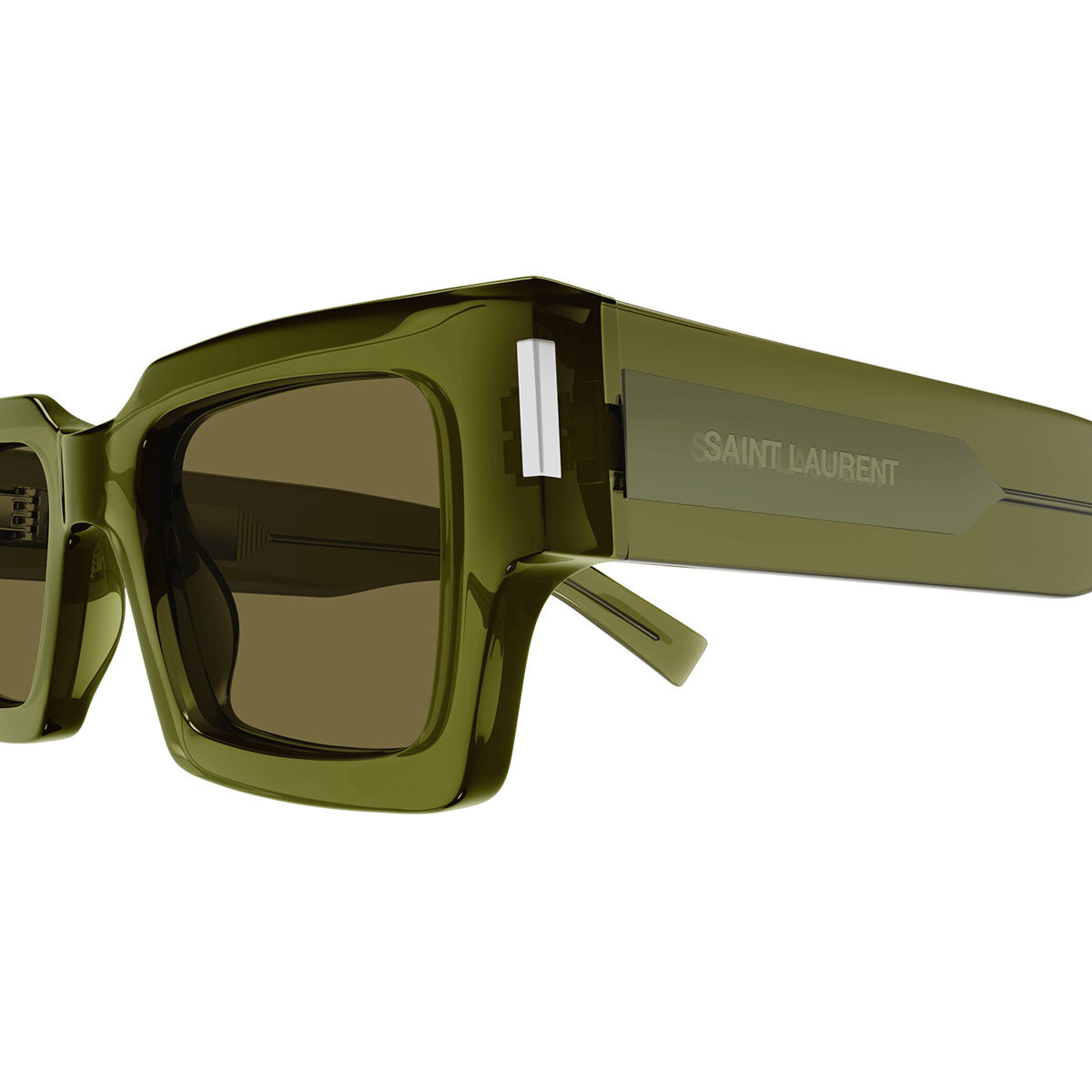 Saint Laurent Occhiali da Sole SL 572 005 Verde/Marrone Unisex