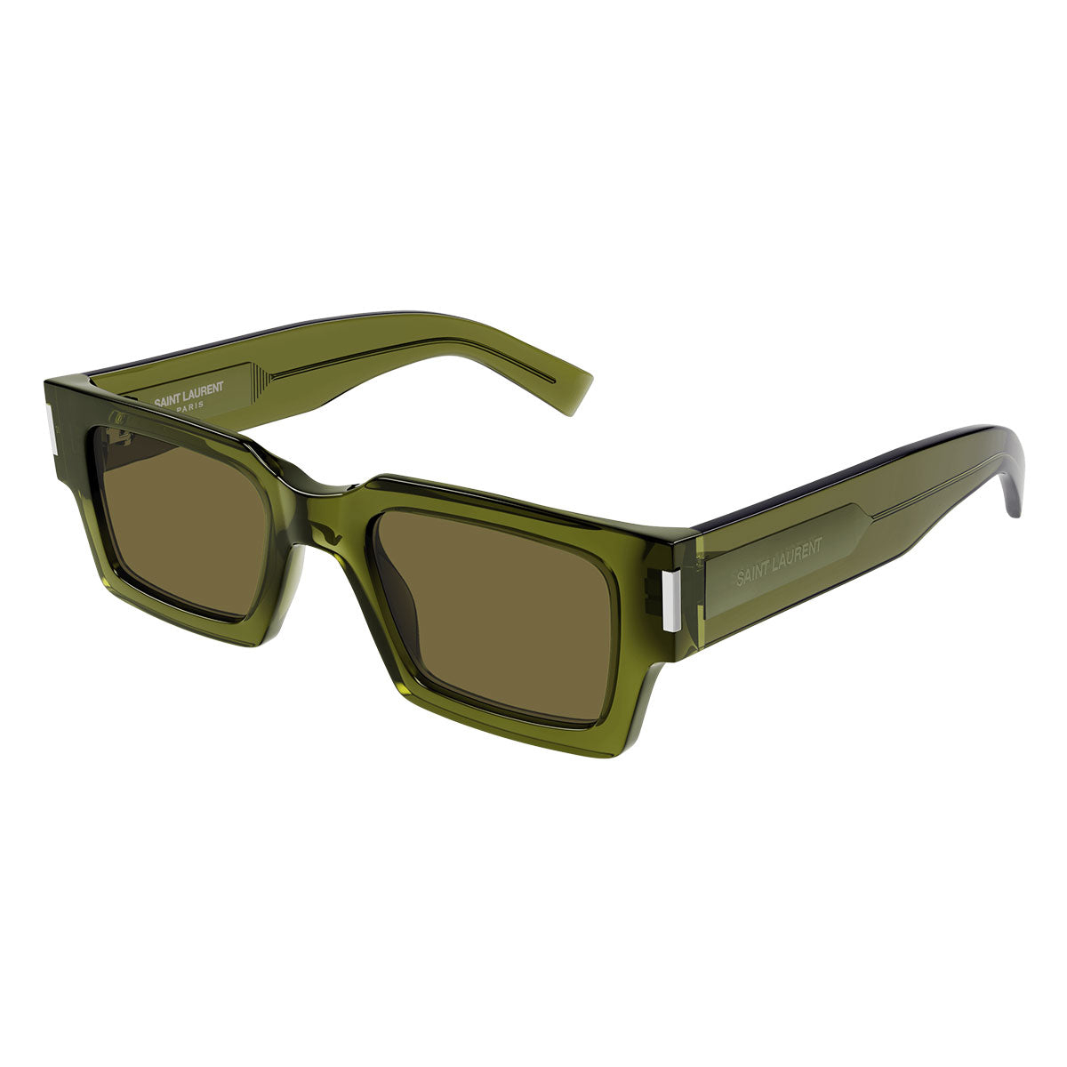 Saint Laurent Occhiali da Sole SL 572 005 Verde/Marrone Unisex
