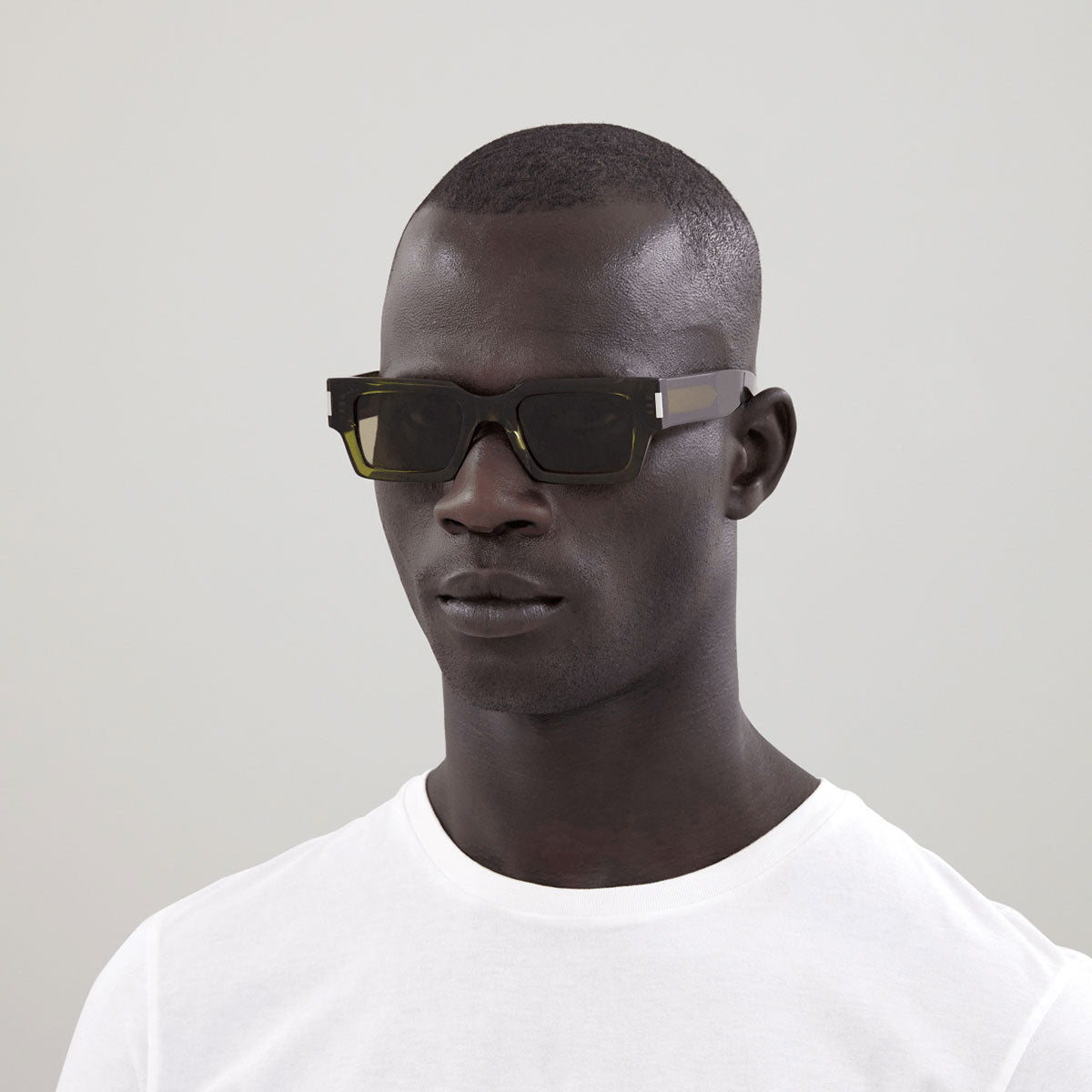 Saint Laurent Occhiali da Sole SL 572 005 Verde/Marrone Unisex