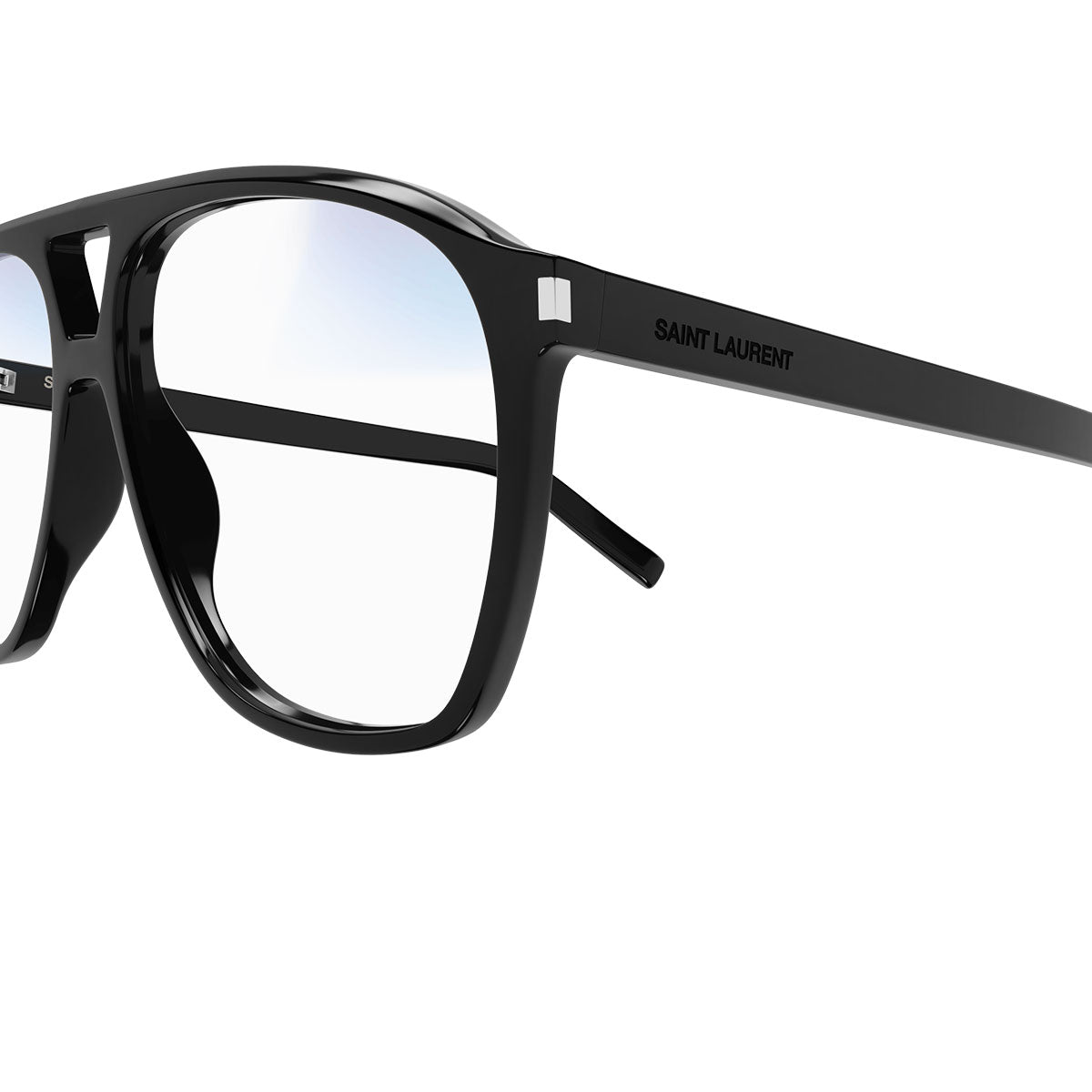 Saint Laurent Occhiali da Sole SL 596 DUNE 007 Nero/Trasparente Donna Fotocromatici